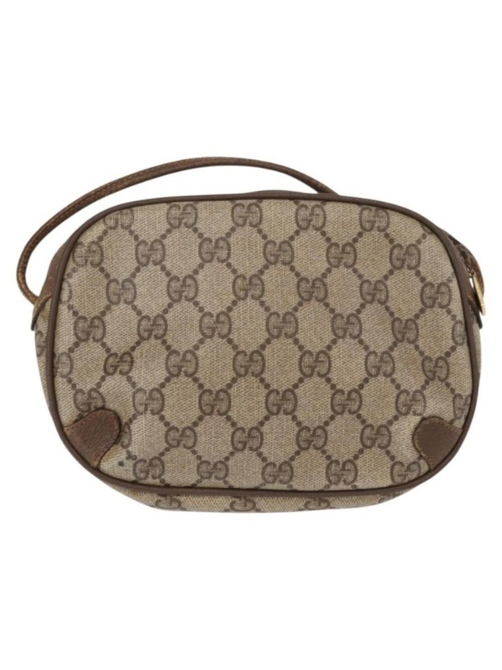 Authentic GUCCI GG Supreme Web Sherry Line Bag PVC Beige Gold 89 02 066 - Picture 9 of 16